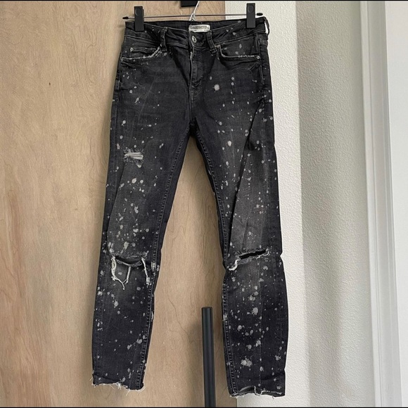 Zara Jeans Zara Paint Splatter Distressed Jeans Poshmark